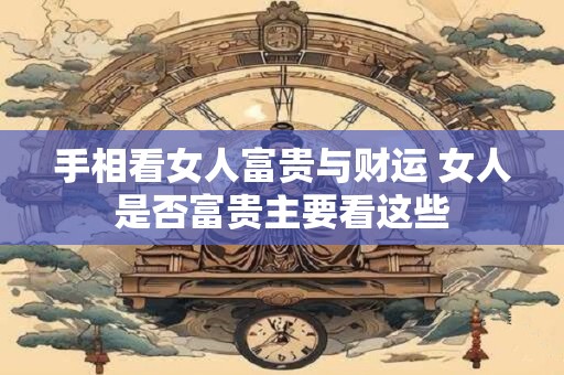 手相看女人富贵与财运 女人是否富贵主要看这些