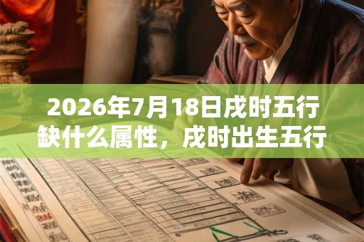 2026年7月18日戌时五行缺什么属性，戌时出生五行缺什么