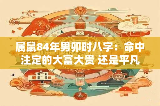 属鼠84年男卯时八字：命中注定的大富大贵 还是平凡人生