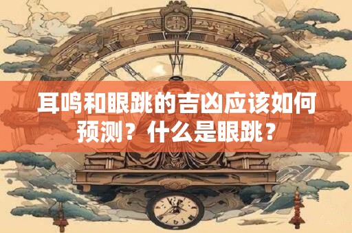 耳鸣和眼跳的吉凶应该如何预测？什么是眼跳？