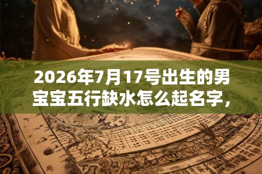 2026年7月17号出生的男宝宝五行缺水怎么起名字，用什么字好