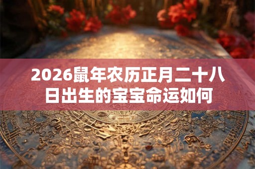 2026鼠年农历正月二十八日出生的宝宝命运如何