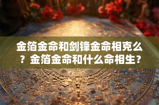 金箔金命和剑锋金命相克么？金箔金命和什么命相生？