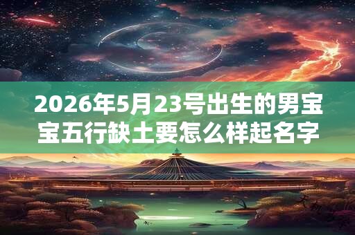 2026年5月23号出生的男宝宝五行缺土要怎么样起名字