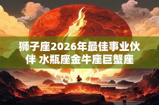 狮子座2026年最佳事业伙伴 水瓶座金牛座巨蟹座