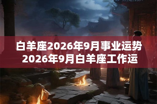 白羊座2026年9月事业运势 2026年9月白羊座工作运程详解