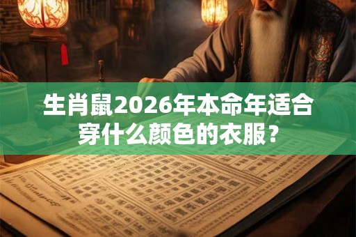 生肖鼠2026年本命年适合穿什么颜色的衣服？