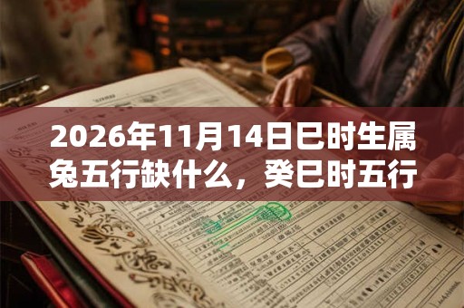 2026年11月14日巳时生属兔五行缺什么，癸巳时五行缺什么