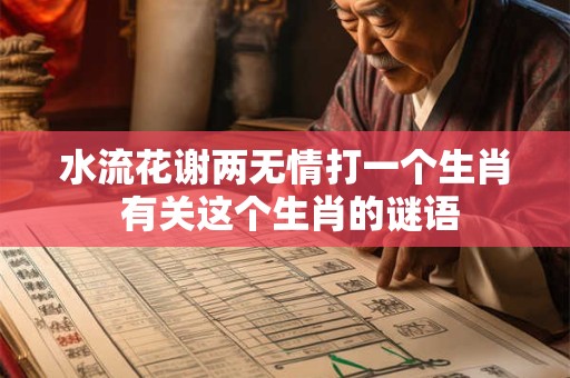 水流花谢两无情打一个生肖 有关这个生肖的谜语