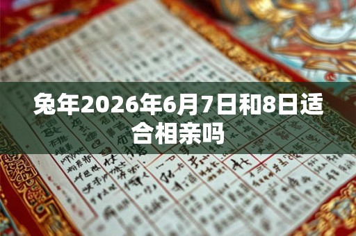兔年2026年6月7日和8日适合相亲吗