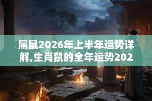 属鼠2026年上半年运势详解,生肖鼠的全年运势2026