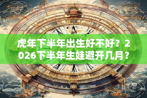 虎年下半年出生好不好？2026下半年生娃避开几月？