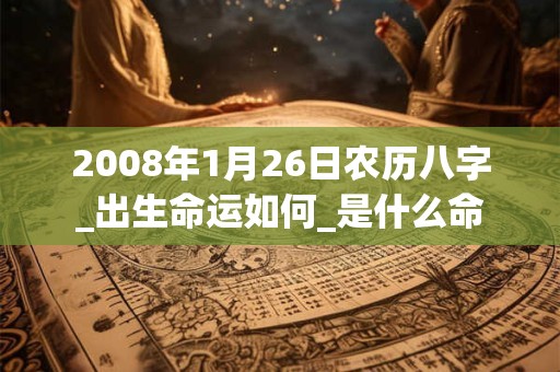 2008年1月26日农历八字_出生命运如何_是什么命