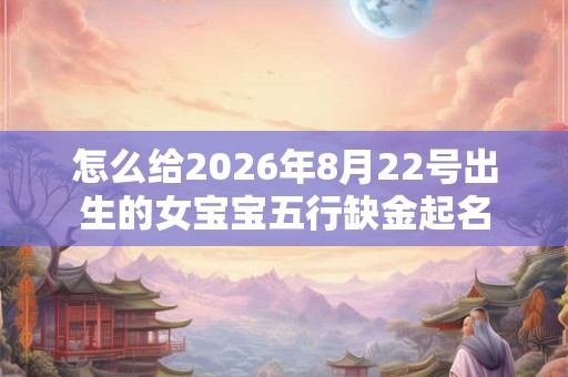 怎么给2026年8月22号出生的女宝宝五行缺金起名