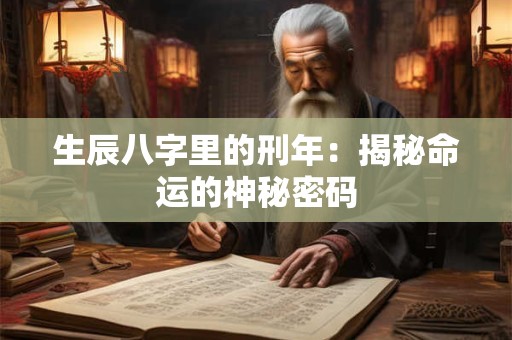 生辰八字里的刑年:揭秘命运的神秘密码 生辰八字里的刑年:揭秘命运的神秘密码
