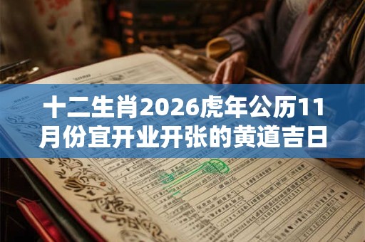 十二生肖2026虎年公历11月份宜开业开张的黄道吉日 好日子一览表