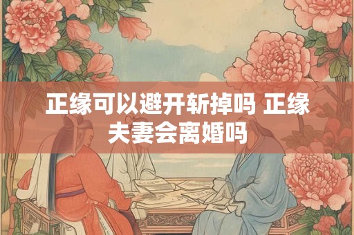 正缘可以避开斩掉吗 正缘夫妻会离婚吗