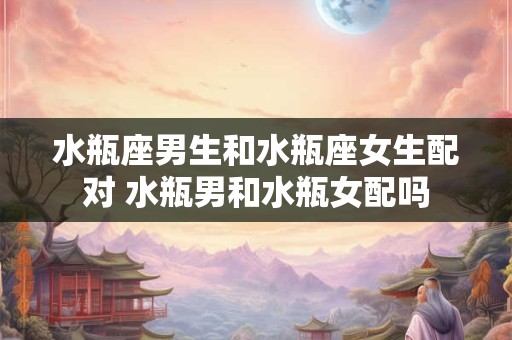 水瓶座男生和水瓶座女生配对 水瓶男和水瓶女配吗
