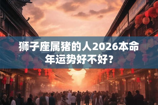 狮子座属猪的人2026本命年运势好不好？