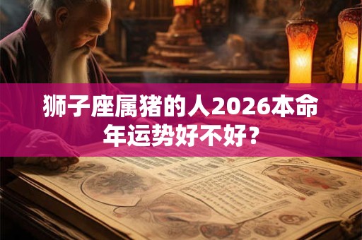 狮子座属猪的人2026本命年运势好不好？