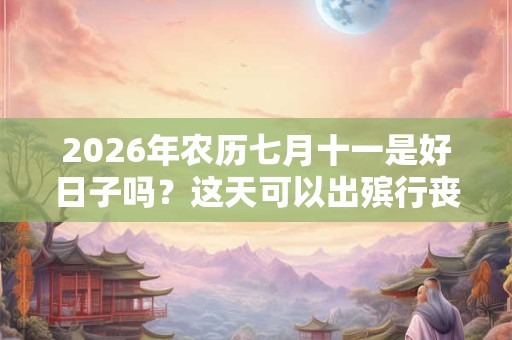 2026年农历七月十一是好日子吗？这天可以出殡行丧吗？