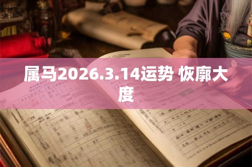 属马2026.3.14运势 恢廓大度