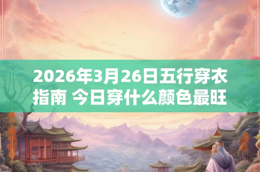 2026年3月26日五行穿衣指南 今日穿什么颜色最旺运