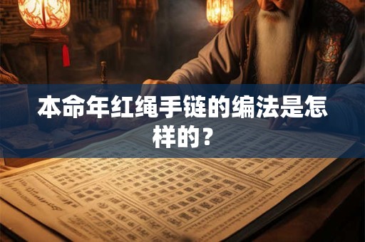 本命年红绳手链的编法是怎样的？
