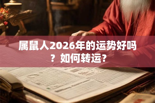 属鼠人2026年的运势好吗？如何转运？