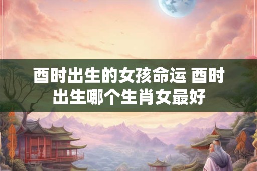 酉时出生的女孩命运 酉时出生哪个生肖女最好