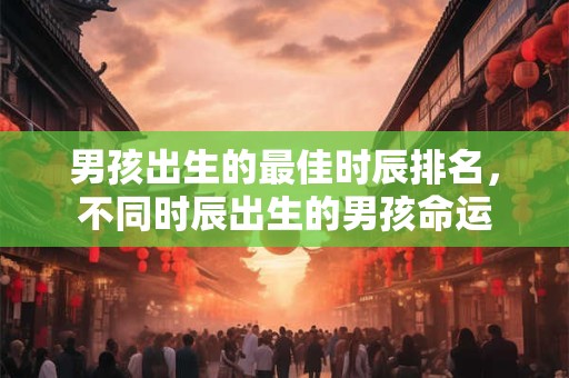 男孩出生的最佳时辰排名，不同时辰出生的男孩命运