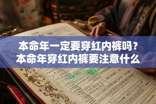本命年一定要穿红内裤吗？本命年穿红内裤要注意什么？