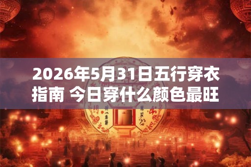 2026年5月31日五行穿衣指南 今日穿什么颜色最旺运