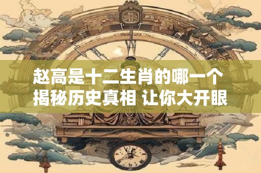 赵高是十二生肖的哪一个 揭秘历史真相 让你大开眼界！