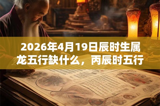 2026年4月19日辰时生属龙五行缺什么，丙辰时五行缺什么