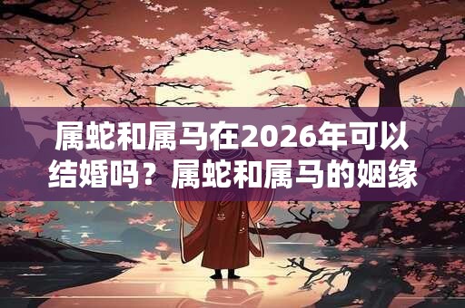 属蛇和属马在2026年可以结婚吗？属蛇和属马的姻缘怎么样？