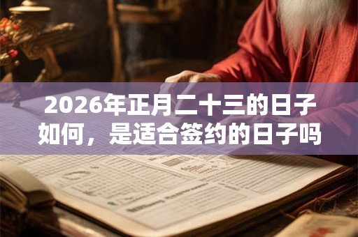 2026年正月二十三的日子如何，是适合签约的日子吗？