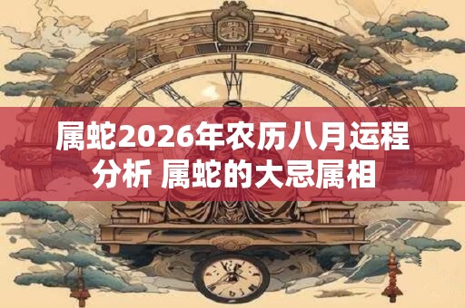 属蛇2026年农历八月运程分析 属蛇的大忌属相