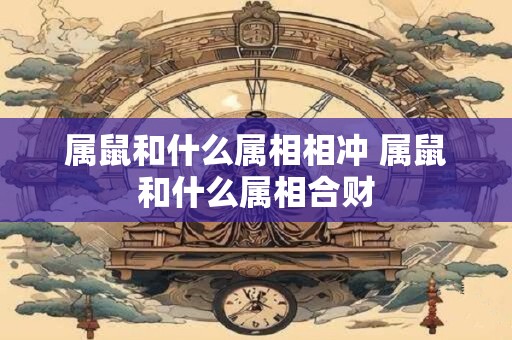 属鼠和什么属相相冲 属鼠和什么属相合财