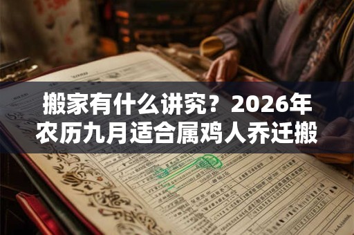 搬家有什么讲究？2026年农历九月适合属鸡人乔迁搬家的日子