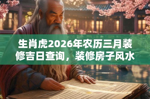 生肖虎2026年农历三月装修吉日查询，装修房子风水禁忌