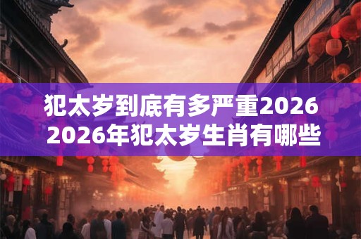 犯太岁到底有多严重2026 2026年犯太岁生肖有哪些