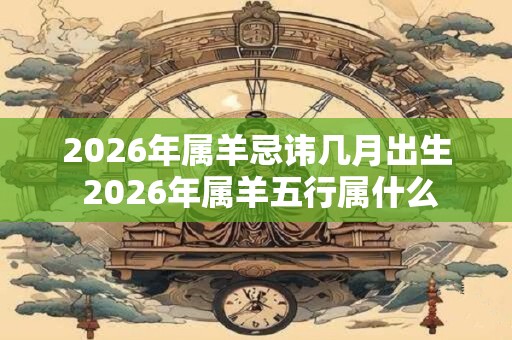 2026年属羊忌讳几月出生 2026年属羊五行属什么