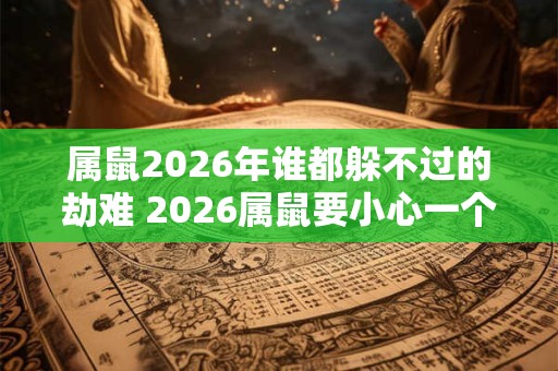 属鼠2026年谁都躲不过的劫难 2026属鼠要小心一个人