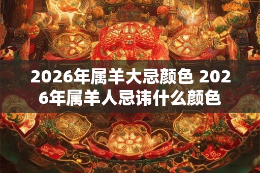 2026年属羊大忌颜色 2026年属羊人忌讳什么颜色