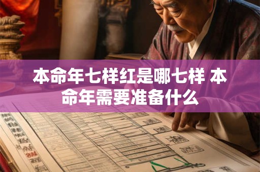 本命年七样红是哪七样 本命年需要准备什么