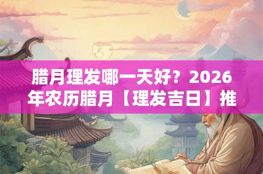 腊月理发哪一天好？2026年农历腊月【理发吉日】推荐
