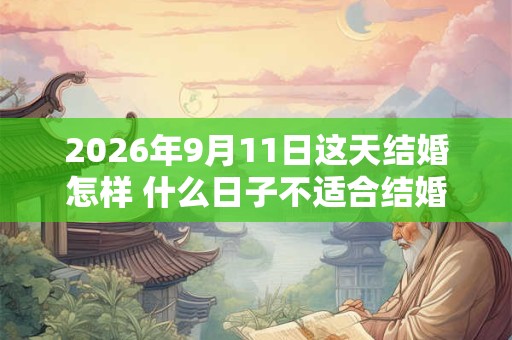 2026年9月11日这天结婚怎样 什么日子不适合结婚