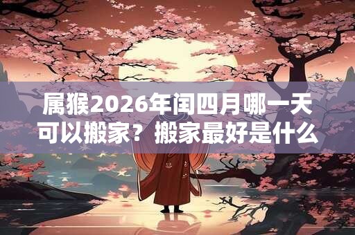 属猴2026年闰四月哪一天可以搬家？搬家最好是什么时候？