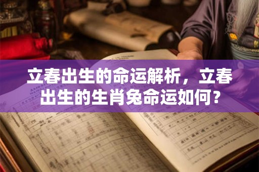 立春出生的命运解析，立春出生的生肖兔命运如何？